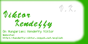 viktor kendeffy business card